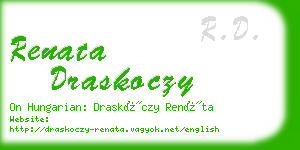 renata draskoczy business card